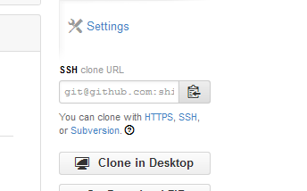 ssh clone URL