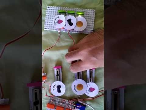 littleBits - マグネット使って品物スキャン
