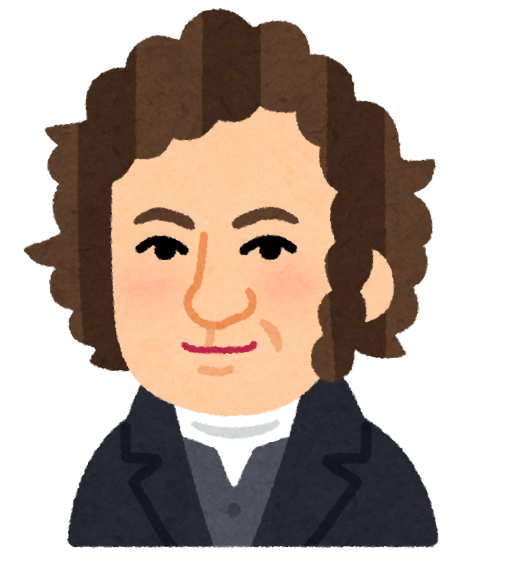 アンペールの似顔絵イラスト アンペールの似顔絵イラスト
