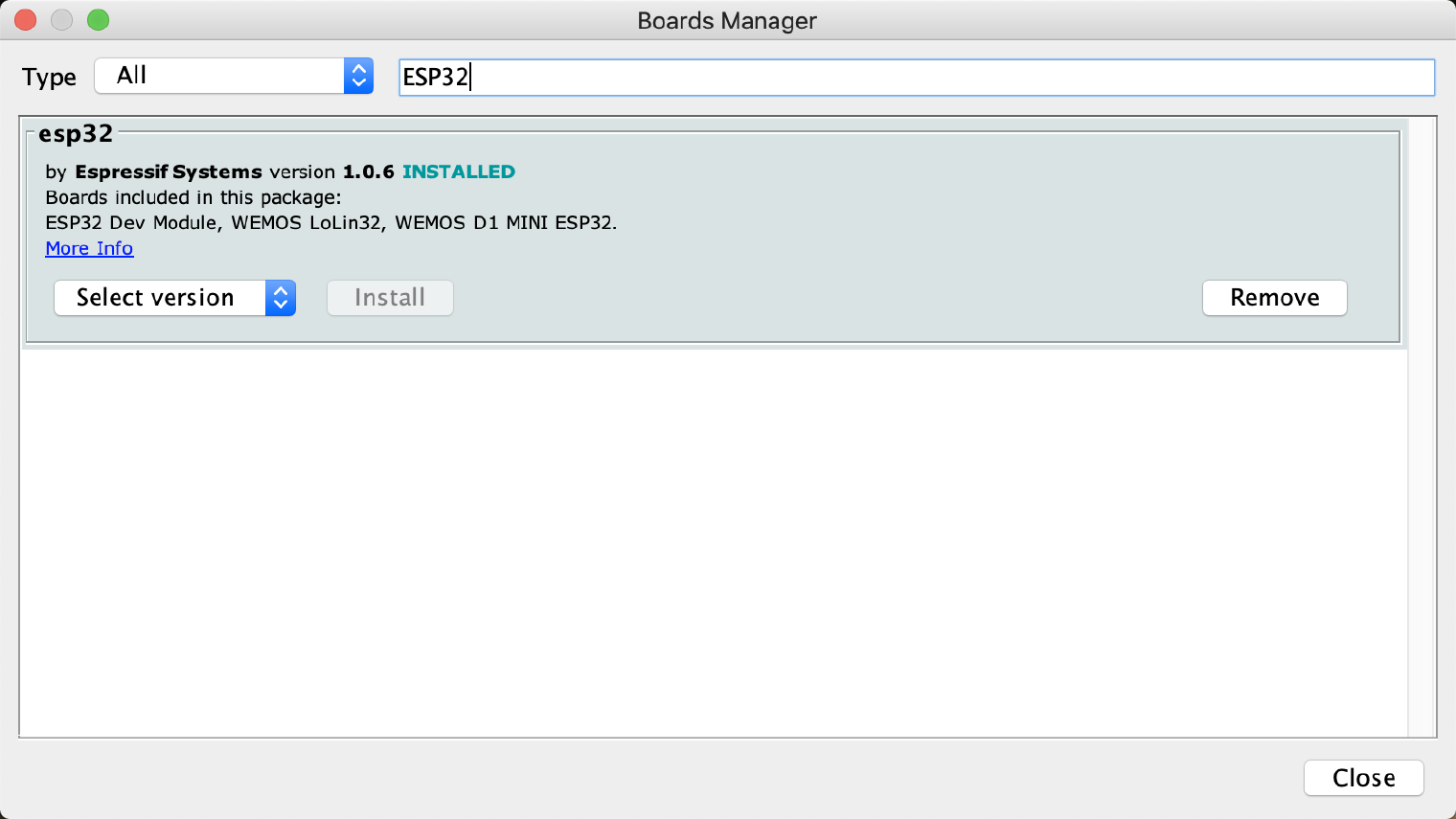 ESP32開発ボードのインストール