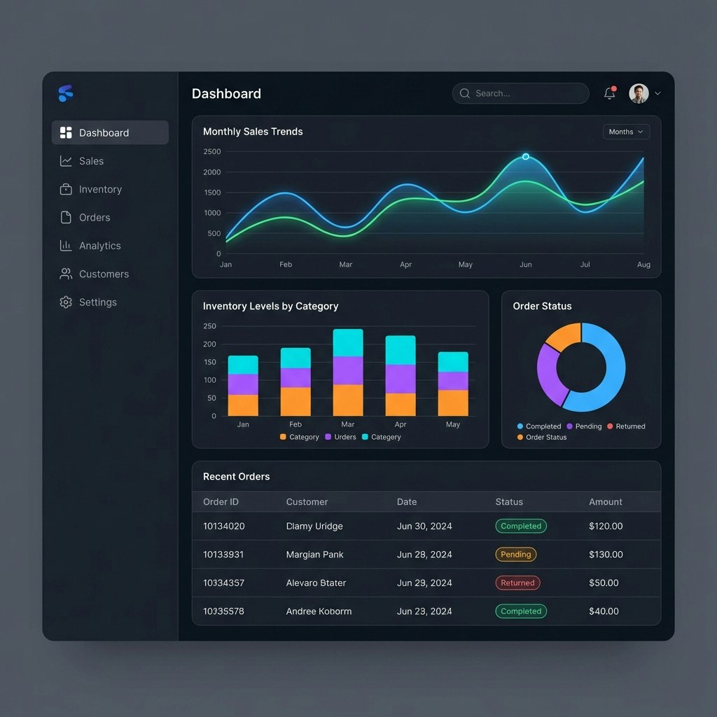OpsPilot Console Dashboard Mockup