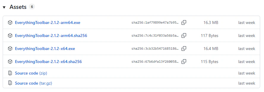 EverythingToolbar Releases