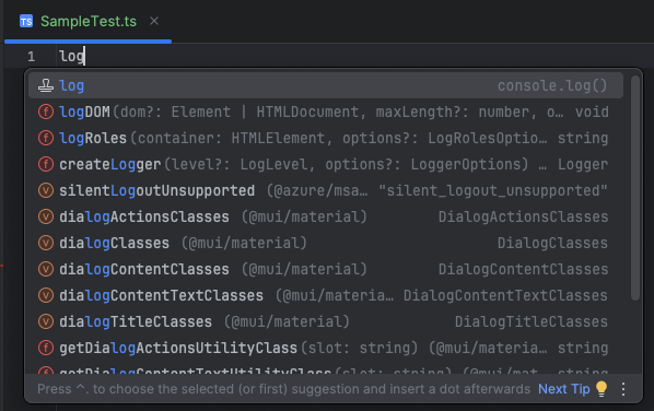 サジェスト画面