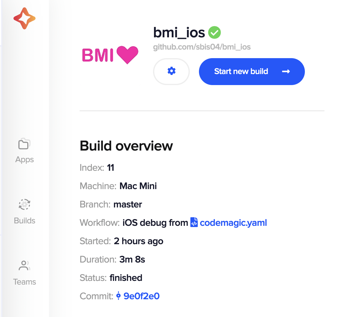 Codemagic – iOS build