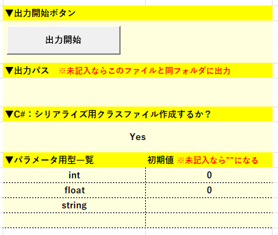 出力シート記入情報