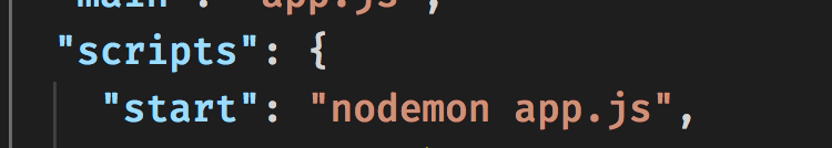 start:nodemon app.js