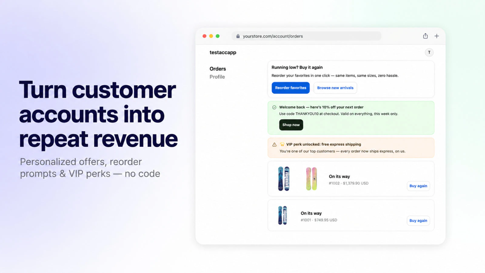 Customer Account Blocksのアプリ紹介画像