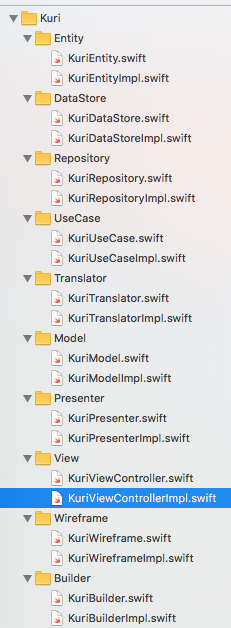 bannzai/Kuri: Automatically generates necessary code for iOS CleanArchitecture and imports it into Xcode project\.