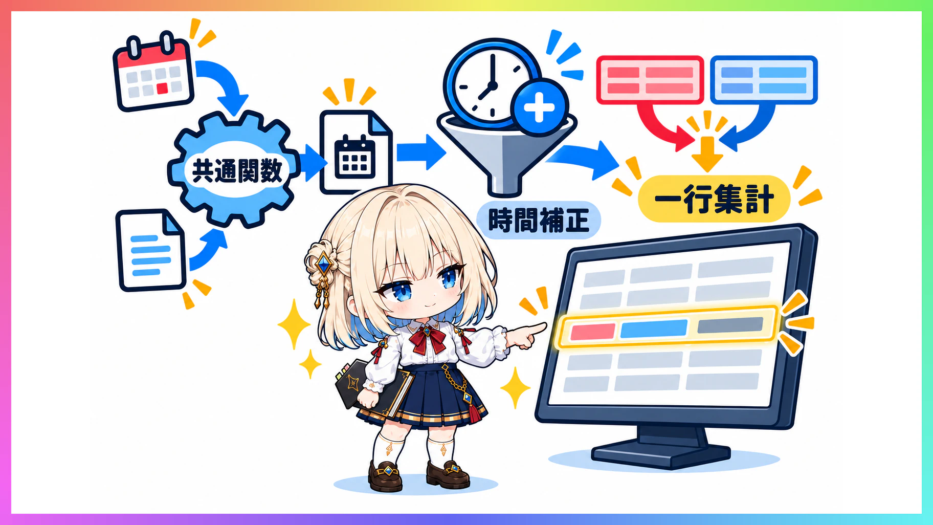 businessDay関数で書き込みを統合し読み取りクエリにも補正を入れた修正構成