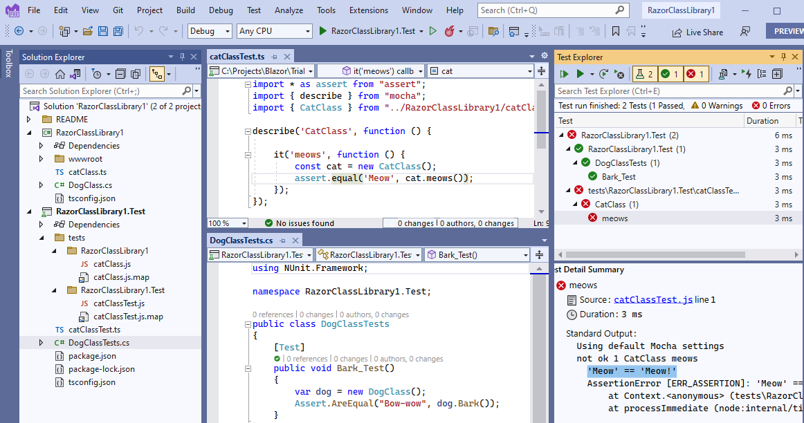 Visual Studio のテストエクスプローラー で JavaScript の単体テストを実行する