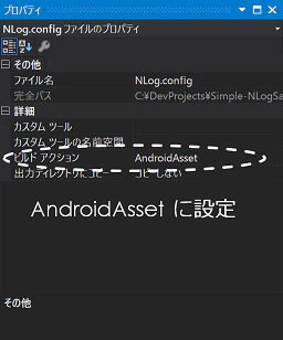 AndroidAsset に設定