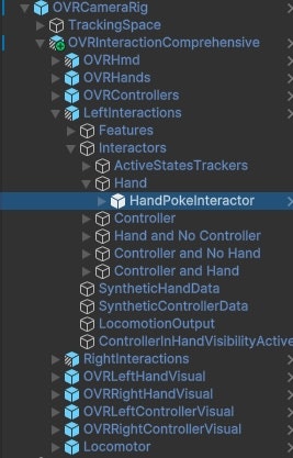 HandPokeInteractor確認画面