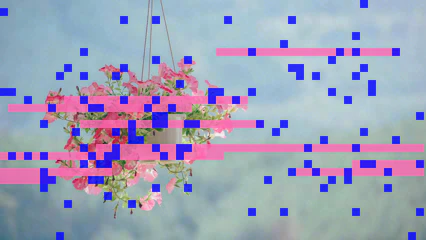 失敗したブロックを色塗りした画像