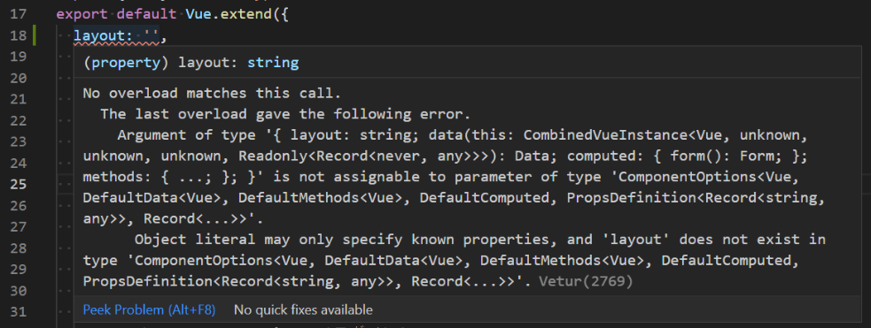 Error: No overload matches this call.