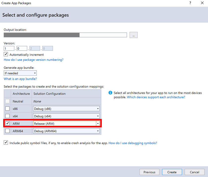 Select and configure packages