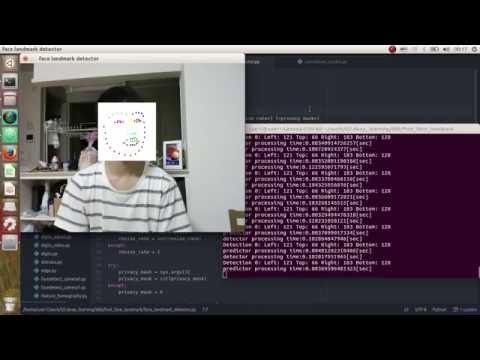 【Ubuntu】【Python】dlibを用いて顔器官検出