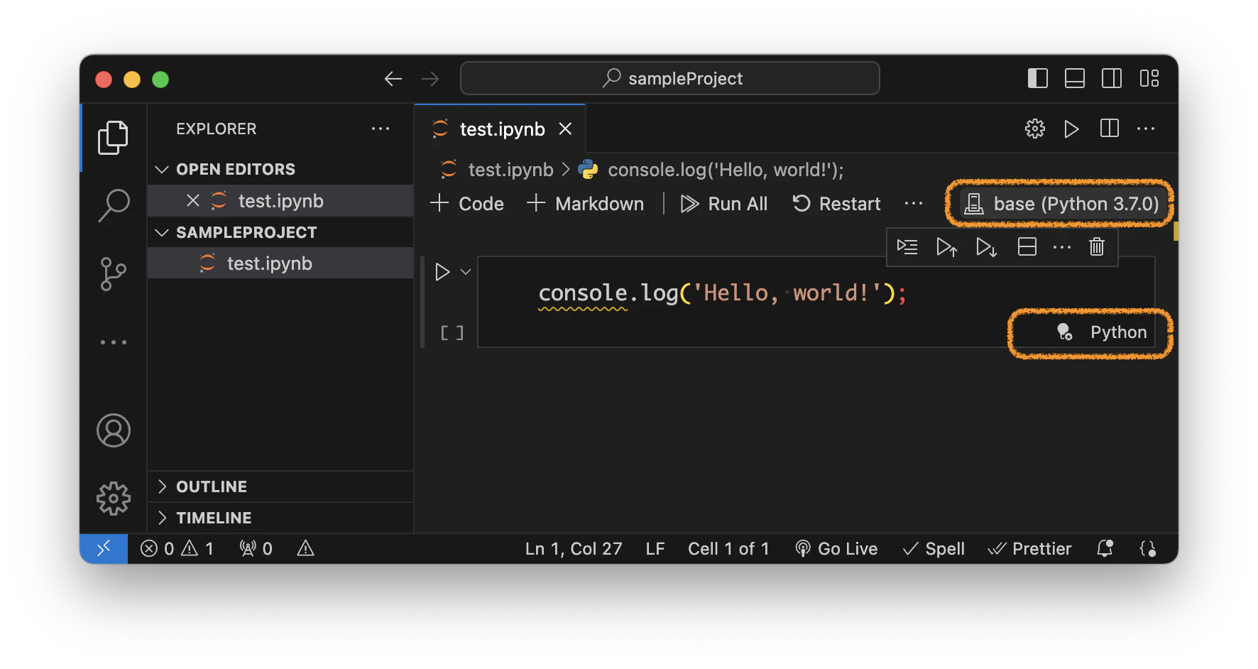 4.1 Jupyter still Python kernel is appointed