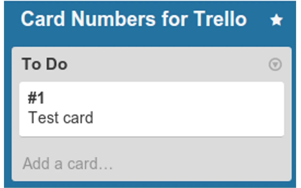 Card Numbers for Trello
