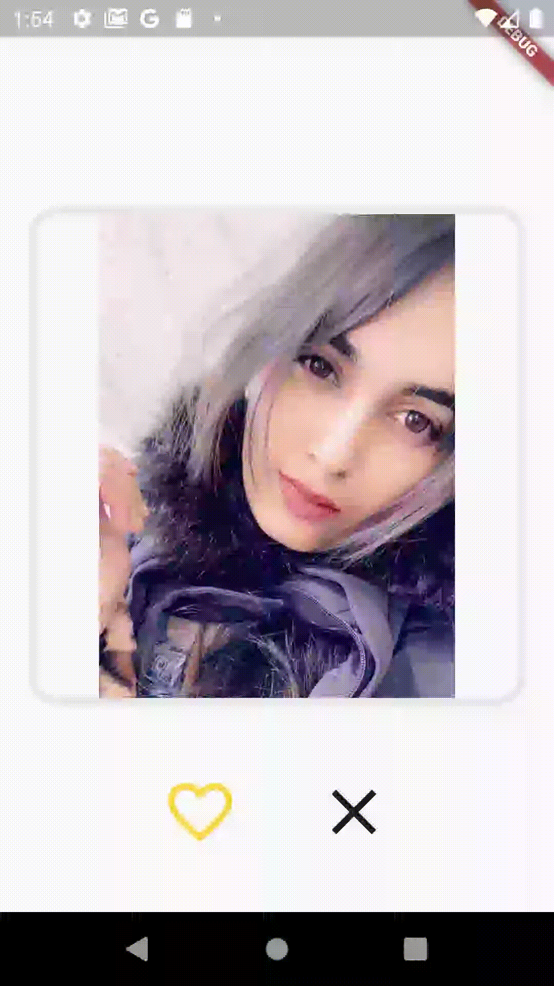 Card swiping UI her made