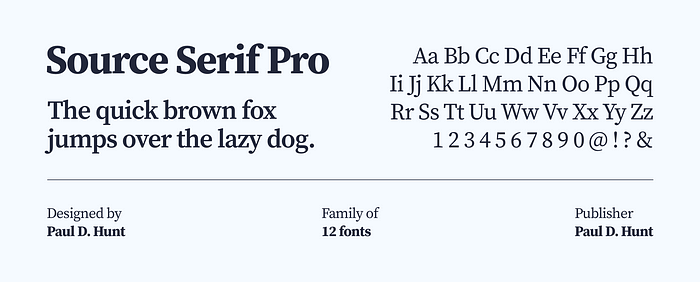 Source Serif Pro typeface