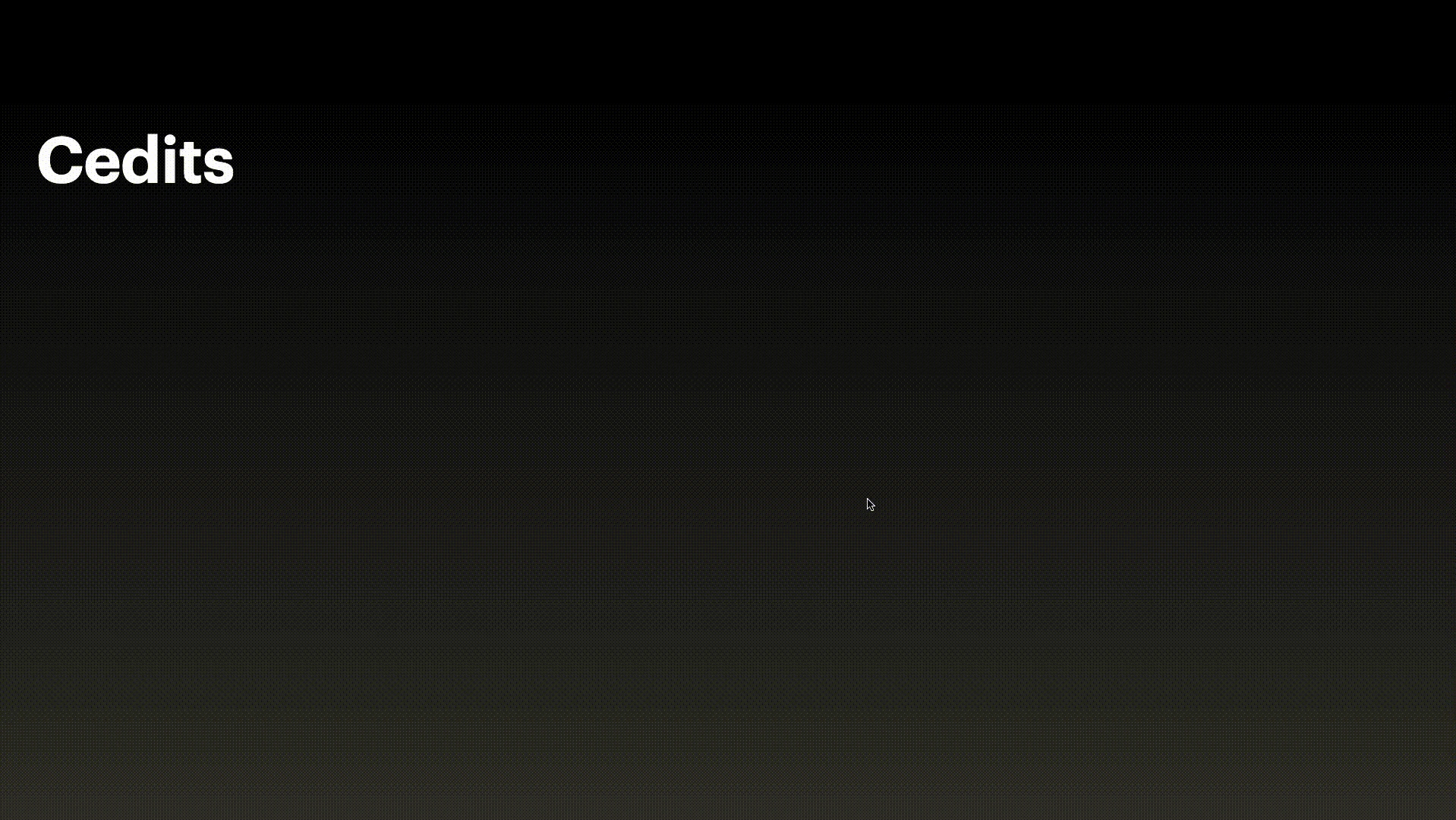 Credits Slide Animated