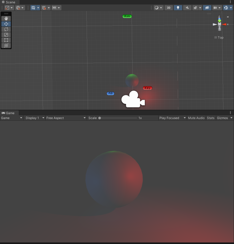 結果の画像は3点光を示している