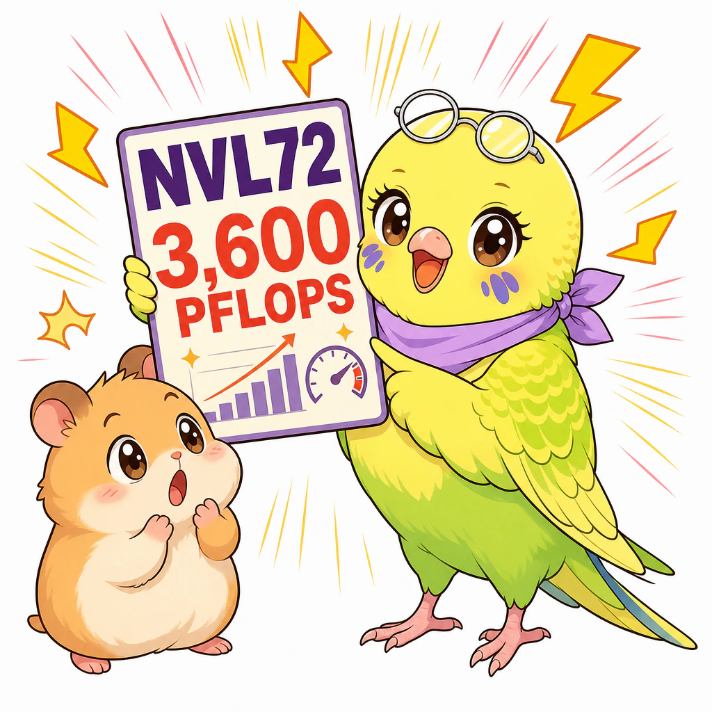 Vera Rubin NVL72: 3,600 PFLOPS