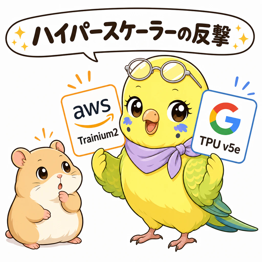 ハイパースケーラーの反撃: AWS Trainium2 / Google TPU v5e