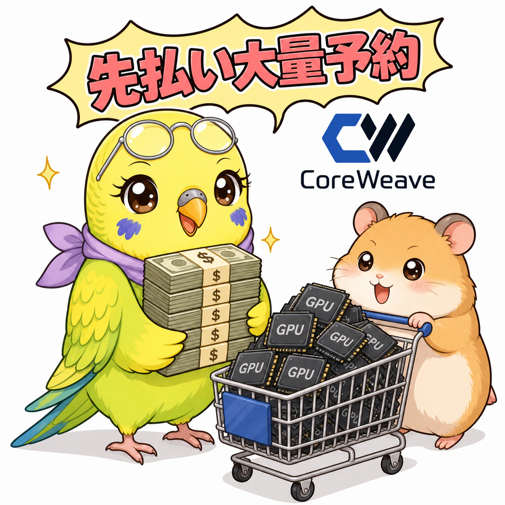 CoreWeave戦略: 先払い大量予約