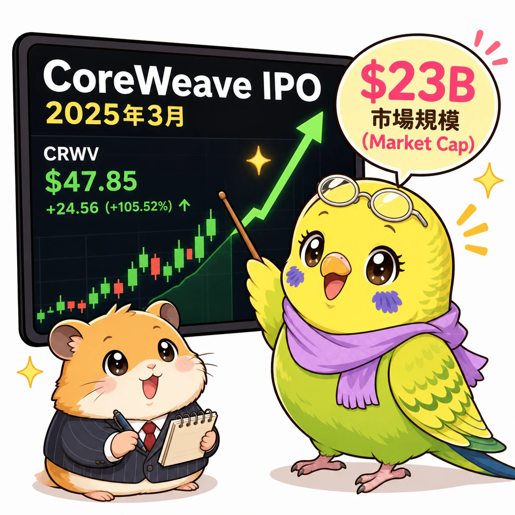 CoreWeave IPO: 時価総額$23B(2025年3月)