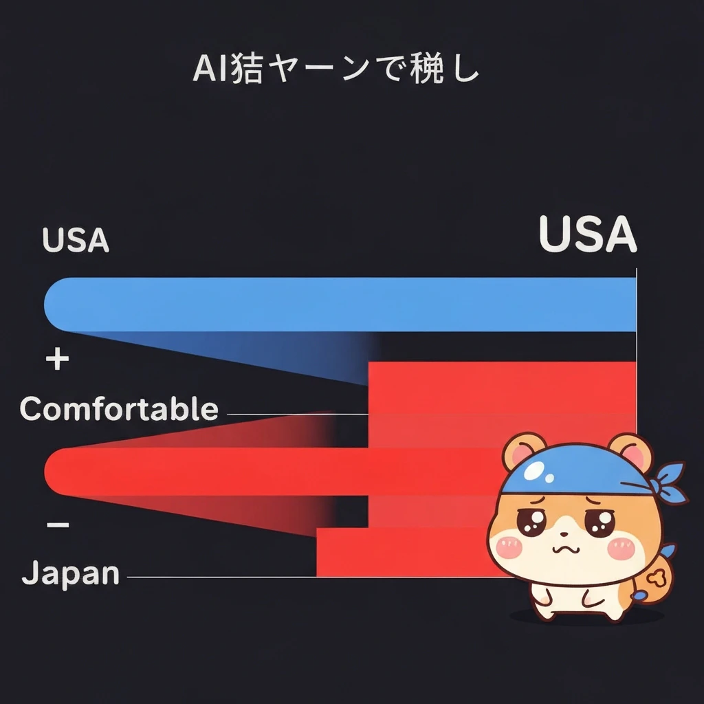 心理的安全性比較:世界56% vs 日本33%
