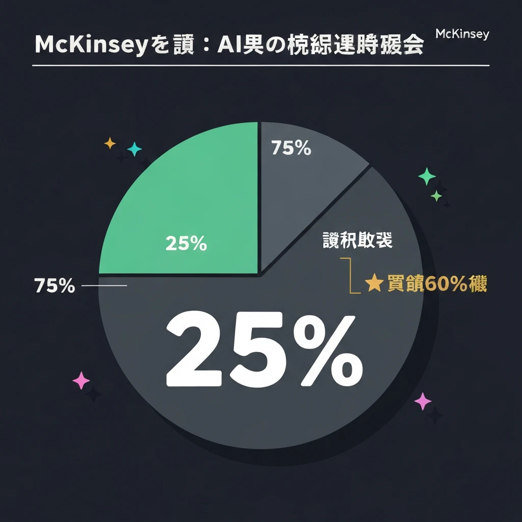 McKinsey円グラフ:AIハイパフォーマー全体の6%のみ