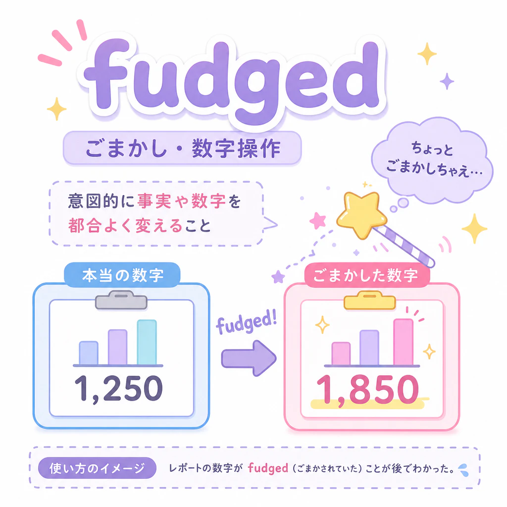「fudged」= ごまかし・数字操作