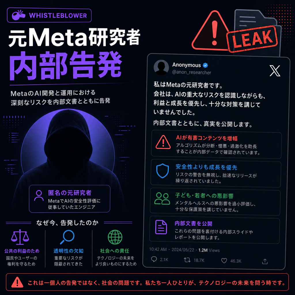 元Meta研究者の内部告発SNS投稿