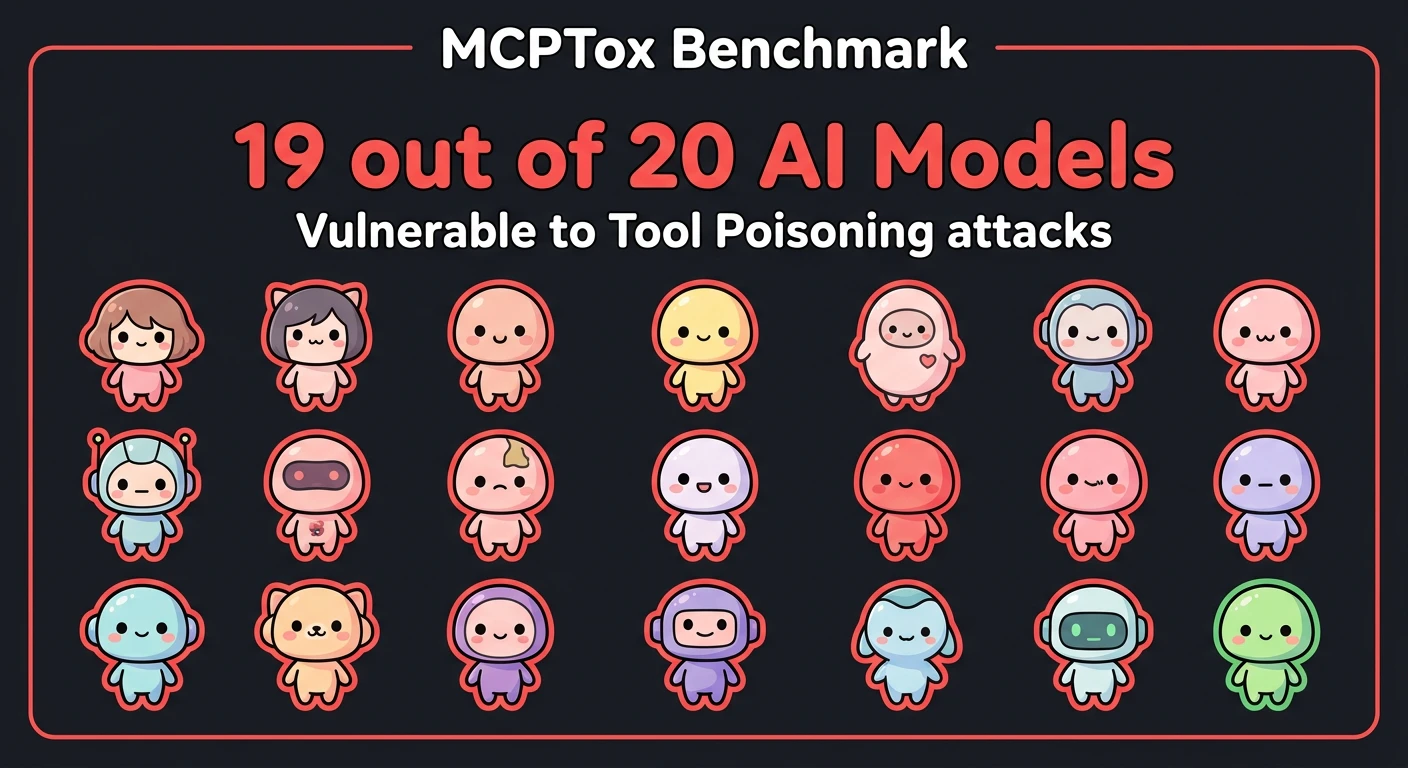 MCPToxベンチマーク結果: 「20モデル中19モデルが脆弱」という結果をインフォグラフィックで表示
