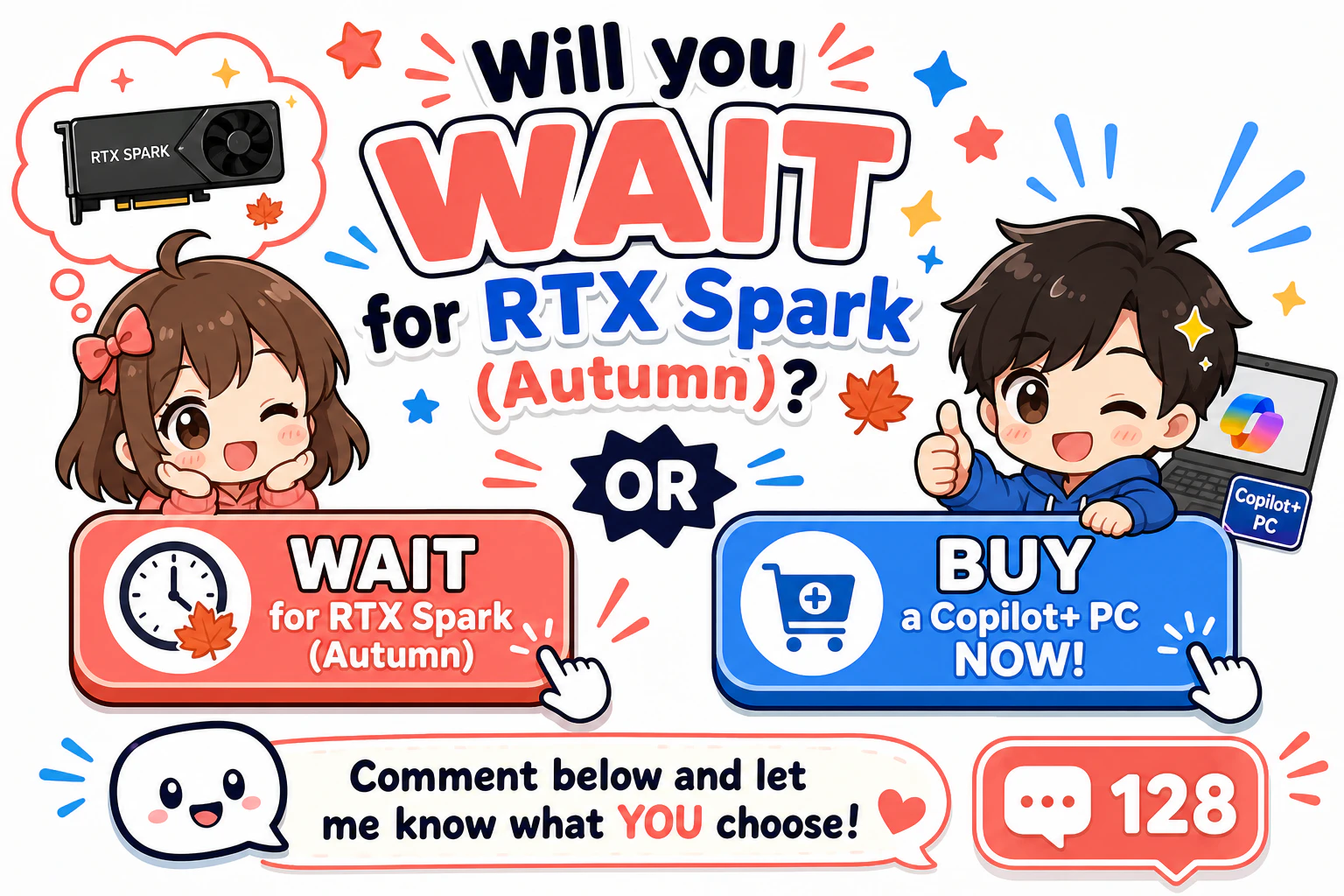 コメント誘導カード『あなたなら待つ?それとも今買う?』