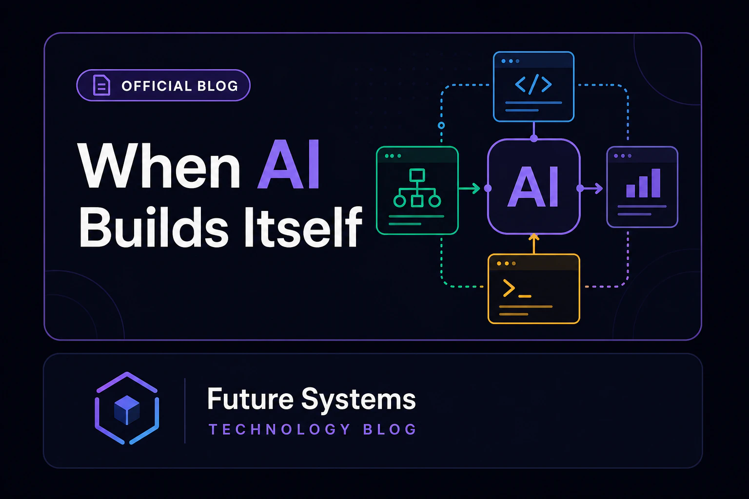 Anthropic公式ブログ『When AI Builds Itself』のタイトルカードとロゴ表示