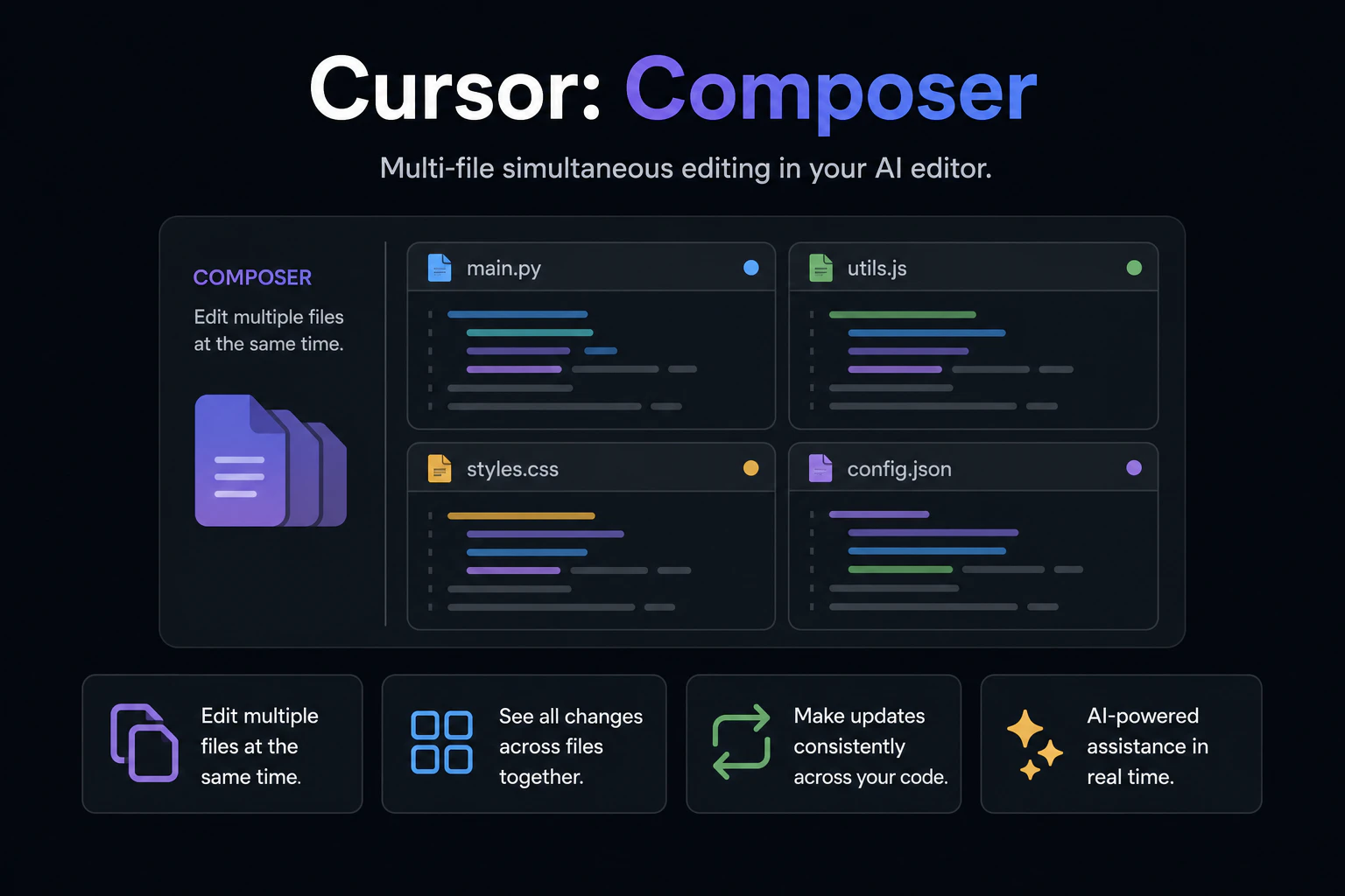 Cursor: 複数ファイル同時編集「Composer」/VS CodeベースのAIエディタ