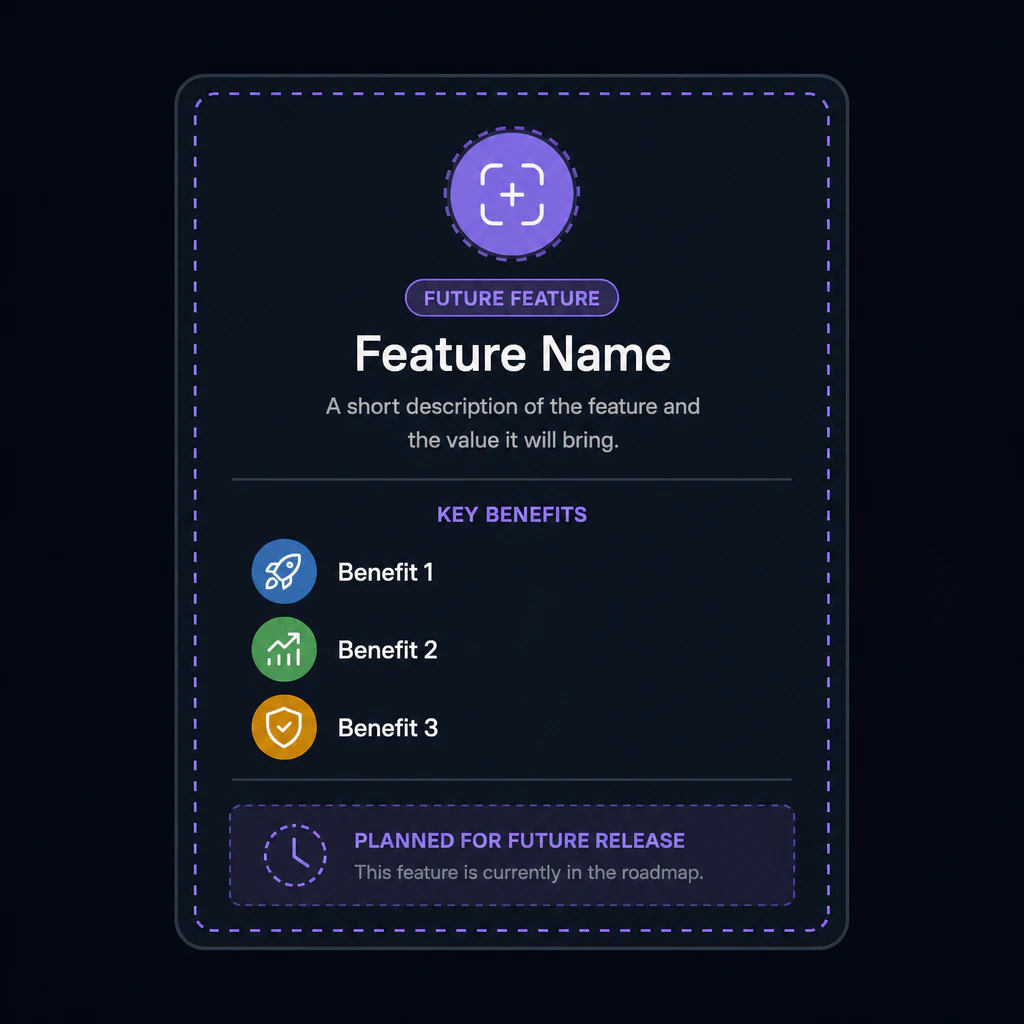 Reusable pattern card for adding future optional features