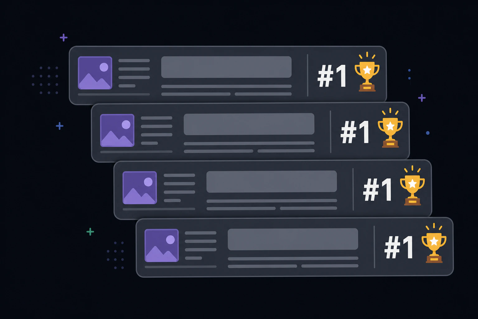 Teaser card: a stack of similar benchmark headlines from different model launches