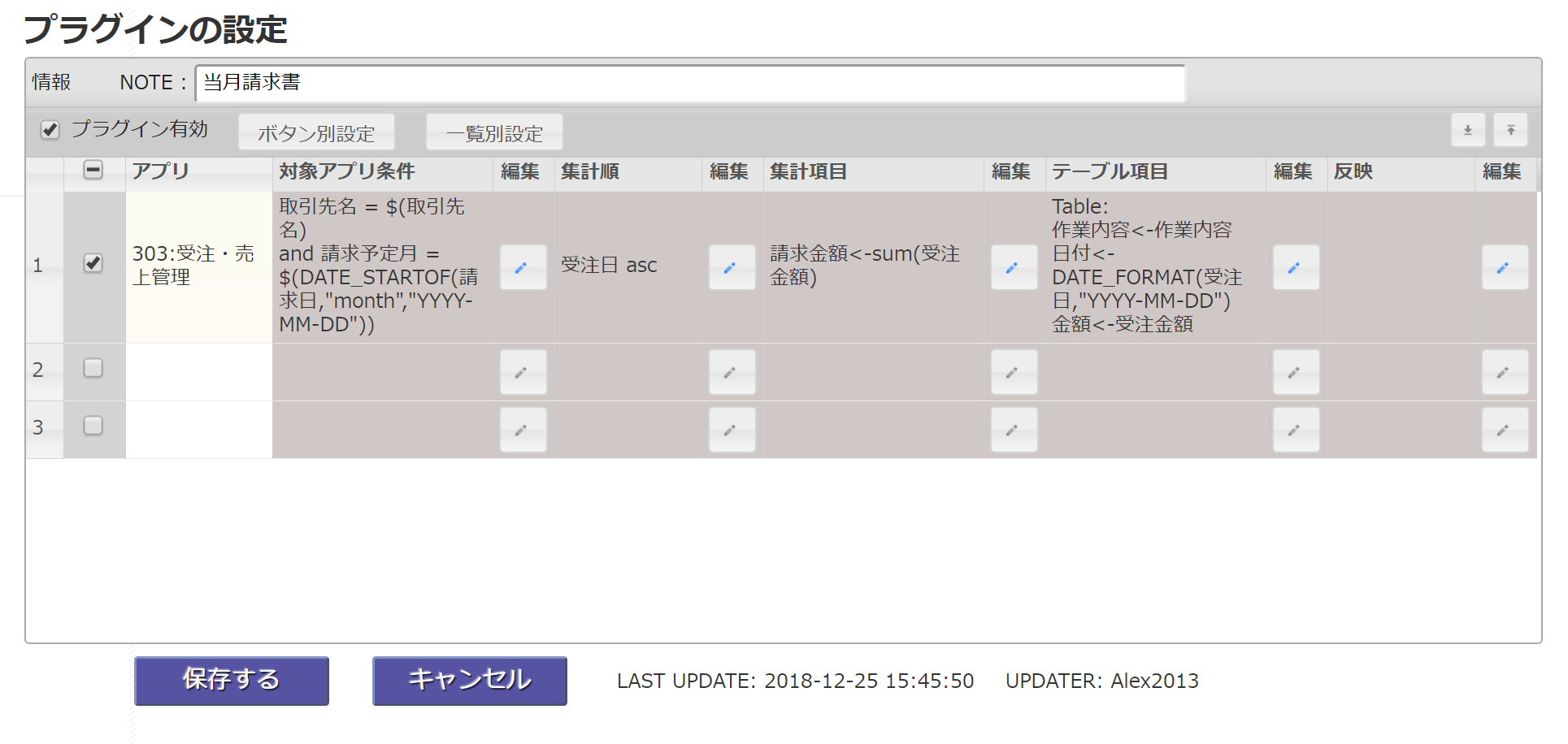 Kintone アプリ集計プラグイン Qiita