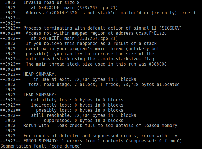 競技プログラミングでruntime Errorを防ぐためのvalgrindとfsanitizeオプション Qiita 競技プログラミングでruntime Errorを防ぐためのvalgrindとfsanitizeオプション Qiita