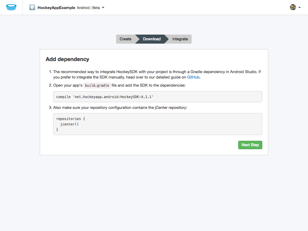Integration_ Add dependency – HockeyApp.png