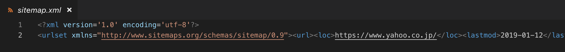 sitemap.xml on Editor