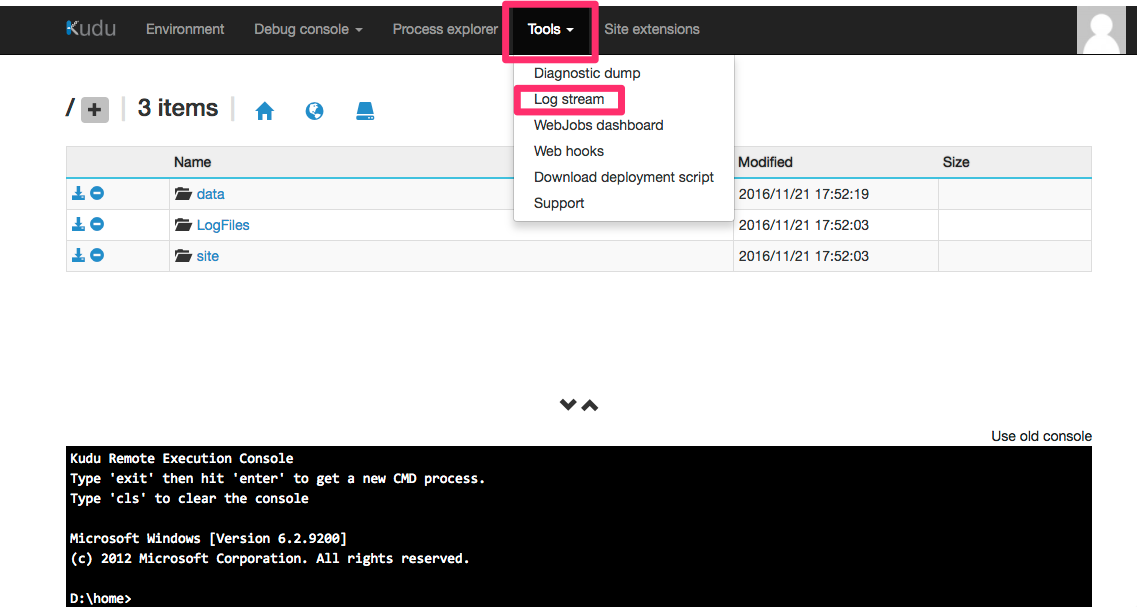 Azure_kudu_logstream.png Azure_kudu_logstream.png