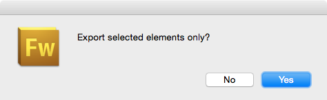 Export selected elements only?