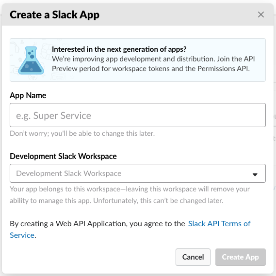 Create a Slack App