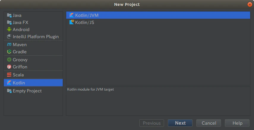 Kotlin -> Kotlin/JVM