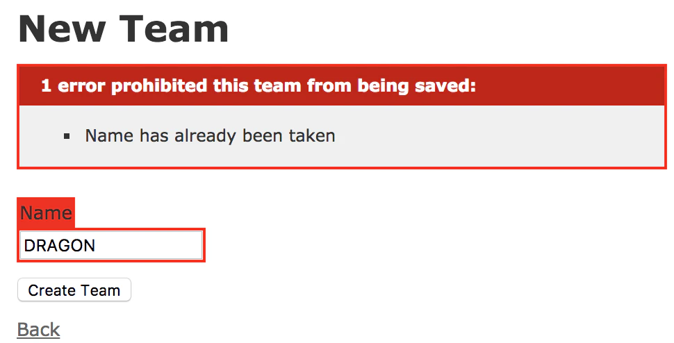 DRAGON は登録させない validation error