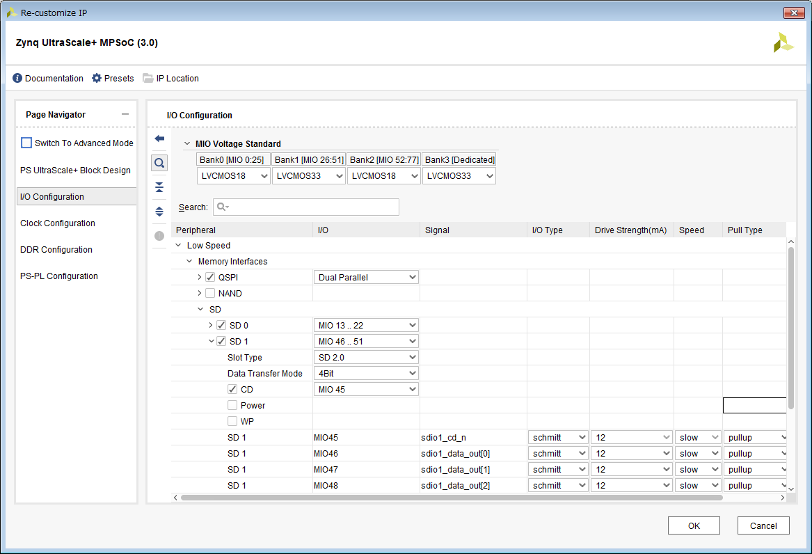 Fig.3 ZynqMP Re-customize IP (ultrazed-3eg-iocc 1.0) Fig.3 ZynqMP Re-customize IP (ultrazed-3eg-iocc 1.0)